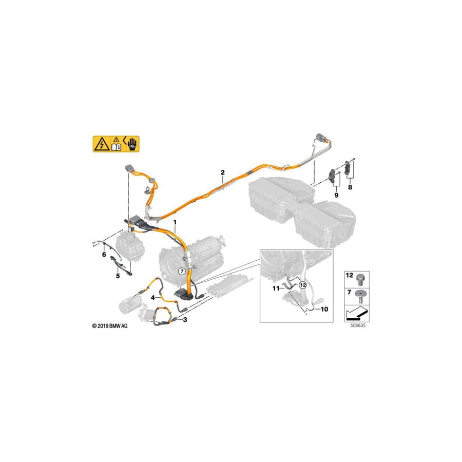 Genuine BMW 61128734145 G01 Wiring Harn.Pos.Bat.Term.Power Elect.Kit (Inc.  & X3 30eX) | ML Performance UK Car Parts