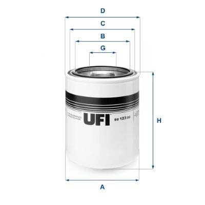 UFI 80.123.00 Filter, Operating Hydraulics