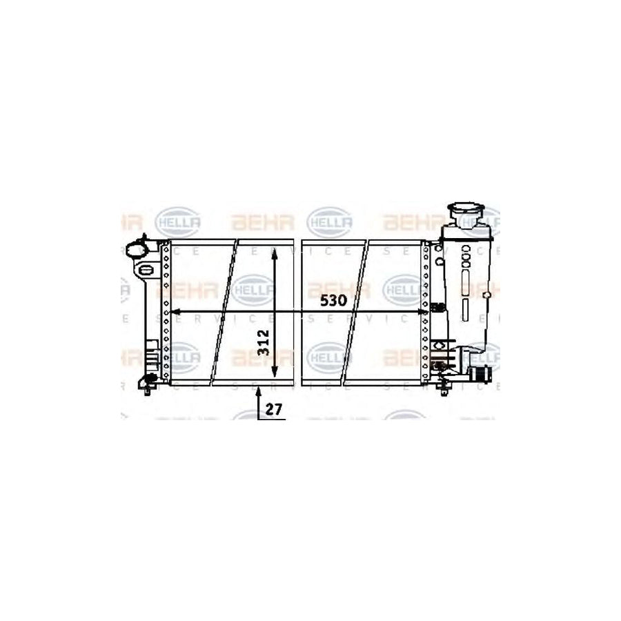 Hella 8MK 376 716-451 Engine Radiator For Peugeot 106