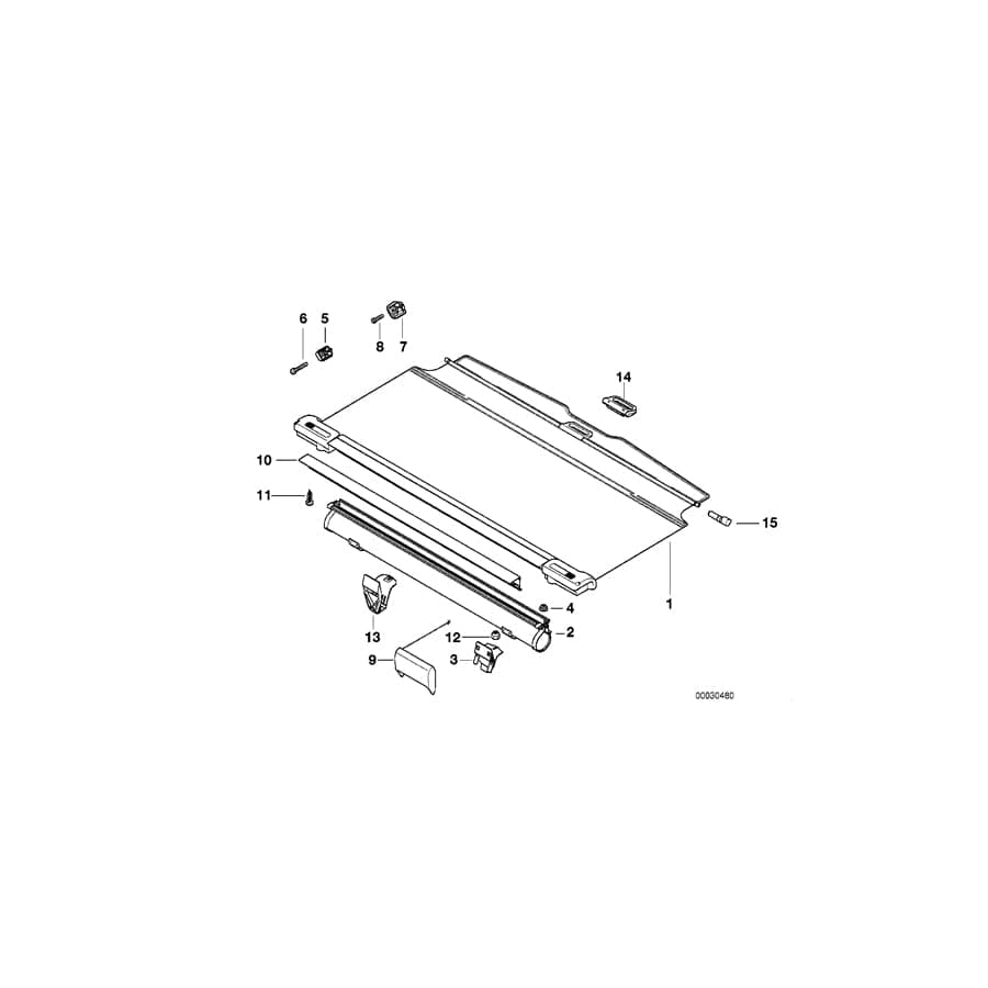 Genuine BMW 51478193961 E36 Roller Blind SCHWARZ (Inc. 325tds, 318i & 323i) | ML Performance UK Car Parts