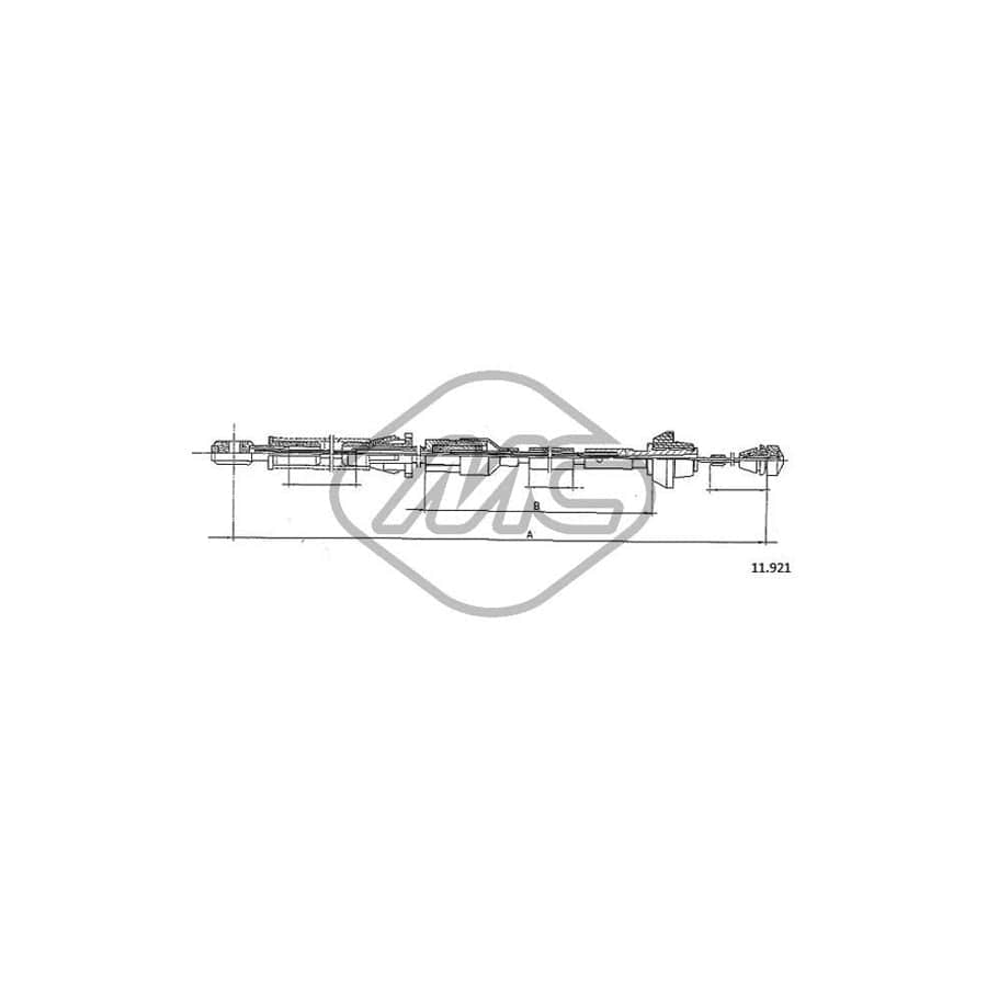 Metalcaucho 81876 Throttle Cable for FORD Fiesta Mk2 Hatchback (FBD) | ML Performance UK Car Parts