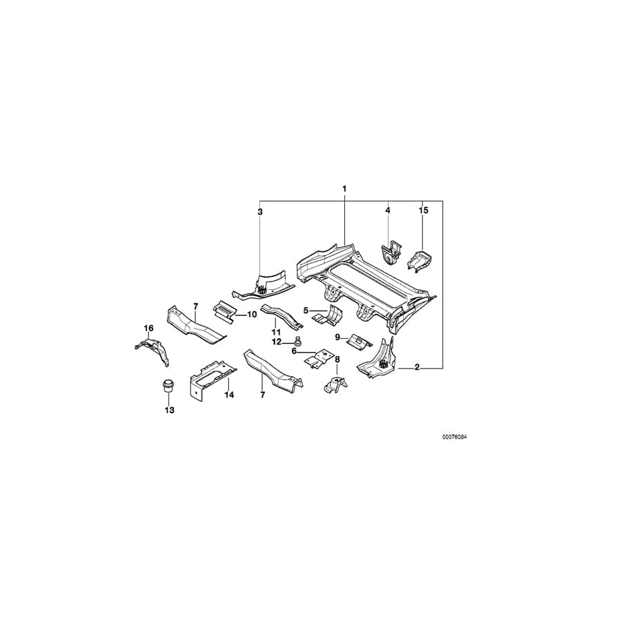 Genuine BMW 41128259864 E36 Right Rear Seat Console (Inc. 325tds) 1 | ML Performance UK Car Parts