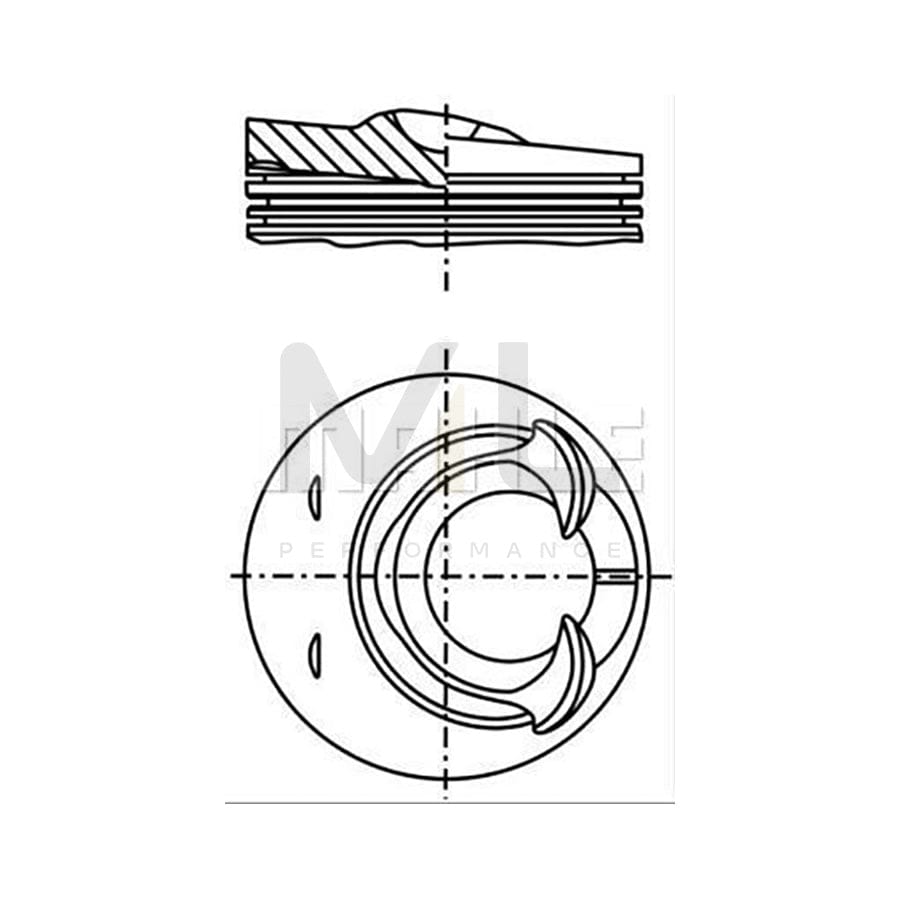 MAHLE ORIGINAL 028 25 02 Piston 89,51 mm, without cooling duct | ML Performance Car Parts