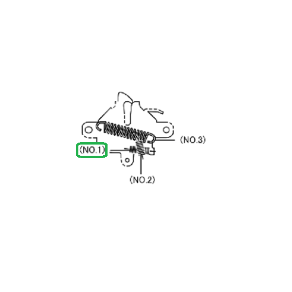 Genuine Lexus 90506-09055 CT Phase 1 Bonnet Latch Spring No.1