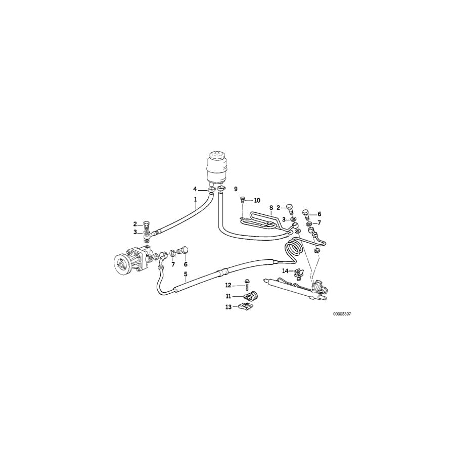 Genuine BMW 32411141511 E36 Return Pipe Without Cooling Coil (Inc.  & 318is) | ML Performance UK Car Parts