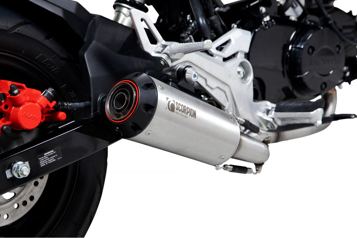 Scorpion PHA192SYSSEO Honda MSX 125 Red Power Full System - Brushed Stainless Steel Sleeve | ML Performance UK UK