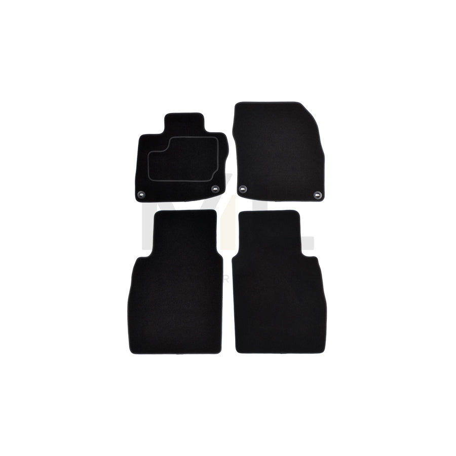 CUSTOPOL Tailored HON110C Floor mat set for HONDA CIVIC Textile, Front and Rear, Quantity: 4, Black | ML Performance Car Parts