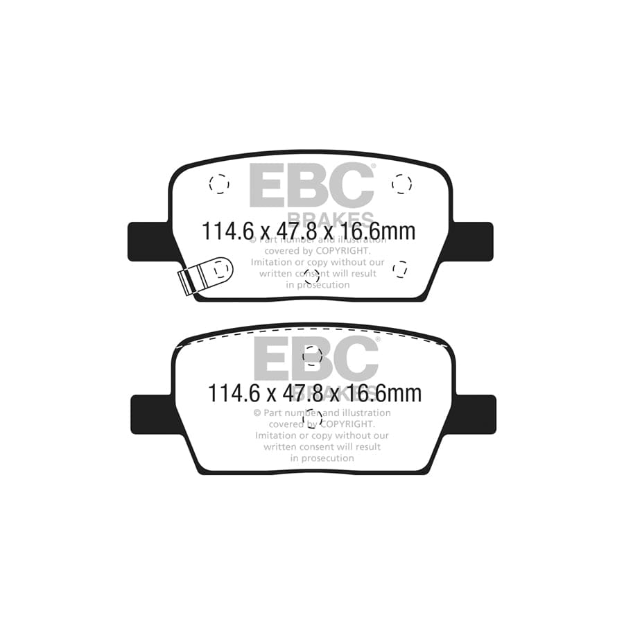 EBC PD01KR1012 Cadillac XT5 Greenstuff Rear Brake Pad & Plain Disc Kit 2 | ML Performance UK Car Parts