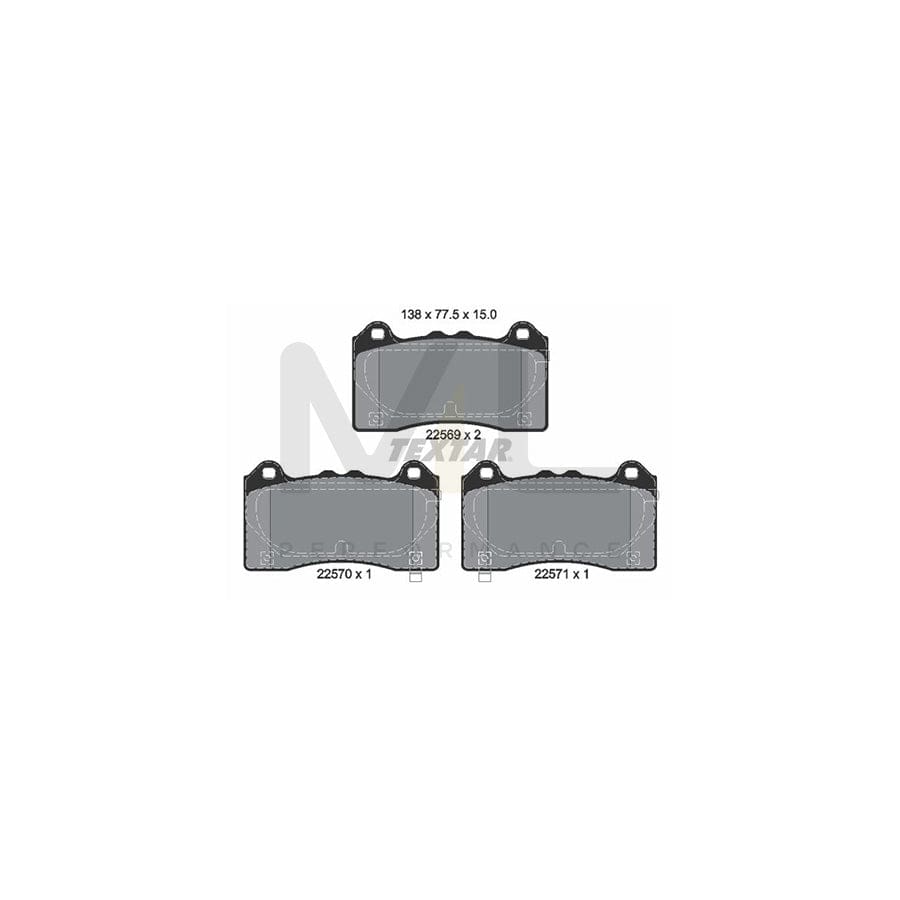 TEXTAR 2256901 Brake pad set for FORD Focus Mk3 Hatchback (DYB) with acoustic wear warning | ML Performance Car Parts