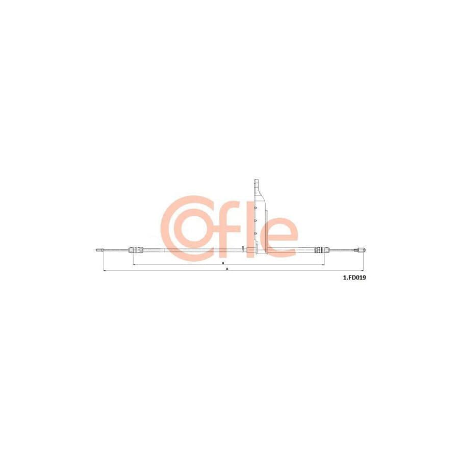 Cofle 1.Fd019 Hand Brake Cable For Ford Transit Custom V362 Minibus (F3)