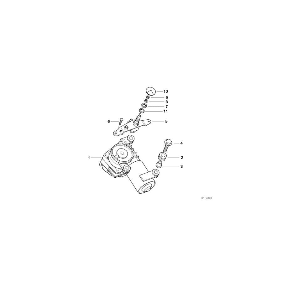 Genuine BMW 61627067894 E39 Wipershaft Pivot (Inc. 530i, 528i & 540i) | ML Performance UK Car Parts