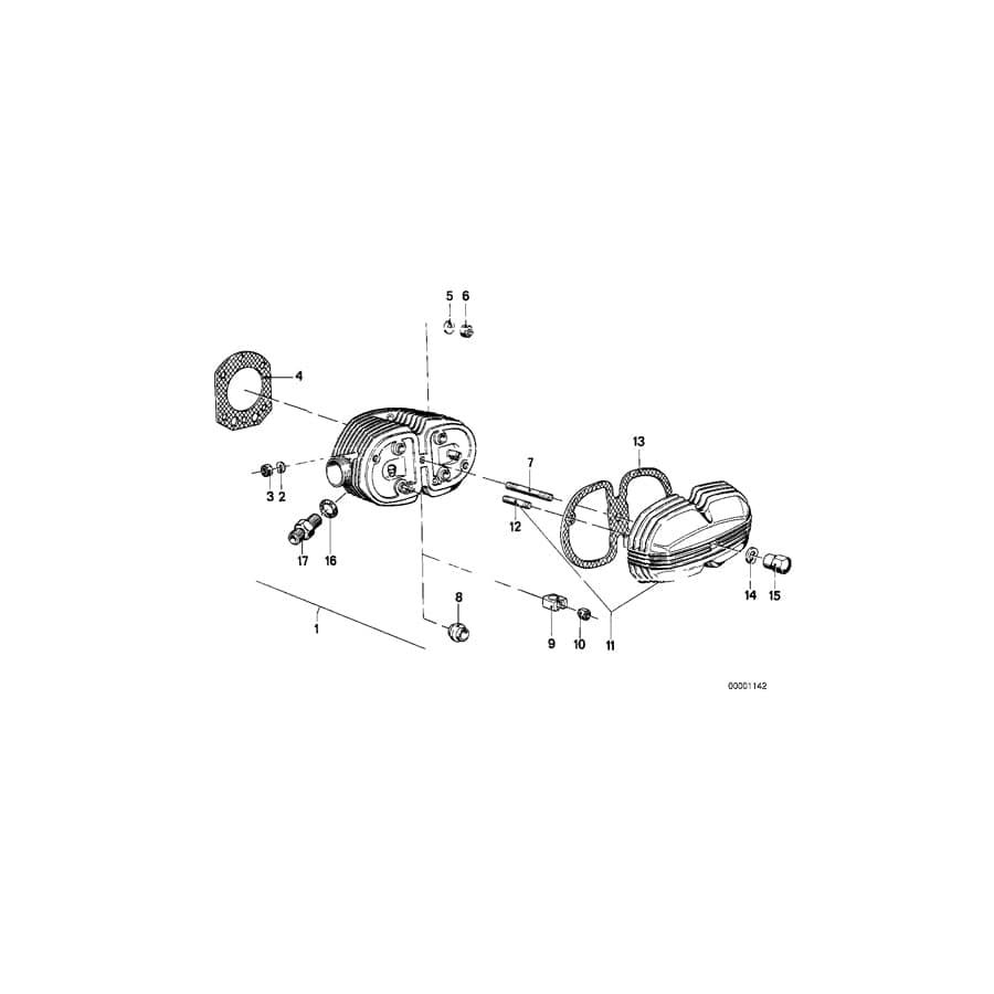 Genuine BMW 11121264564 Cylinder Head Left (Inc. R 75 ) | ML Performance UK Car Parts