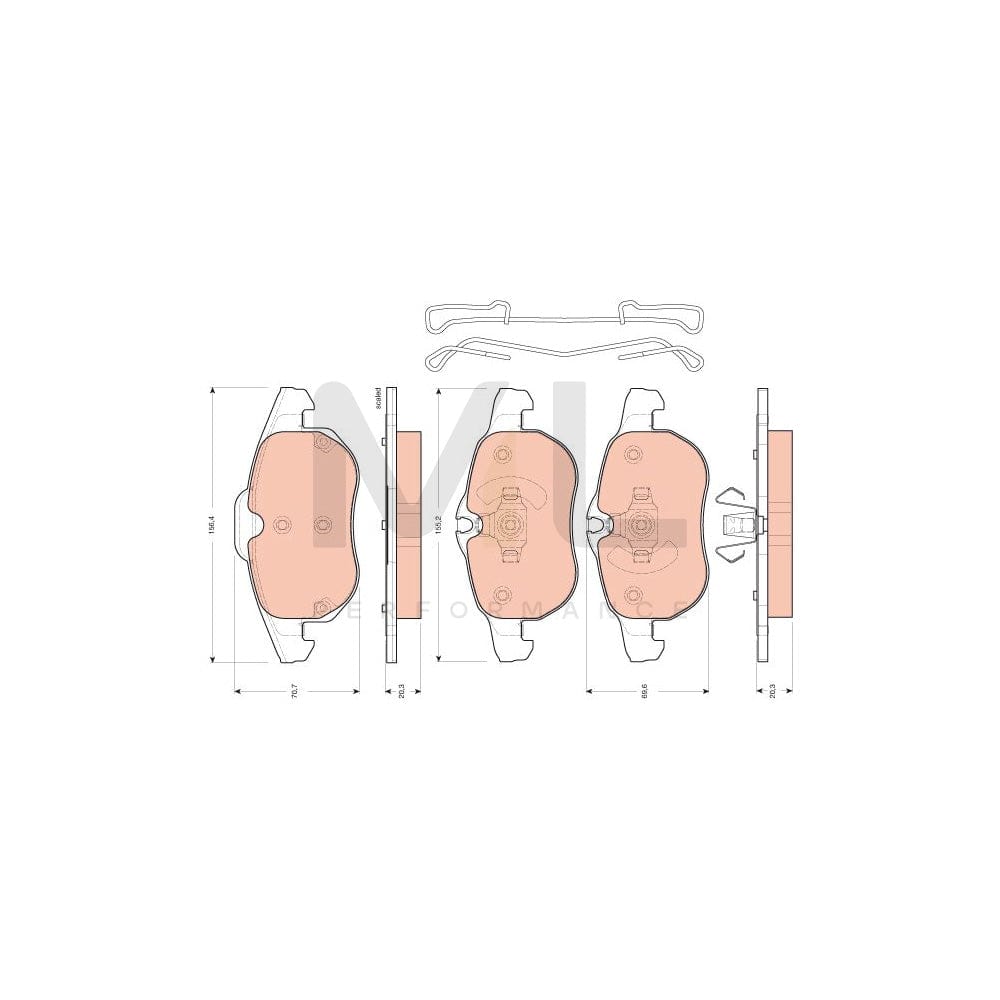 TRW Gdb1657 Brake Pad Set Prepared For Wear Indicator, With Accessories | ML Performance Car Parts