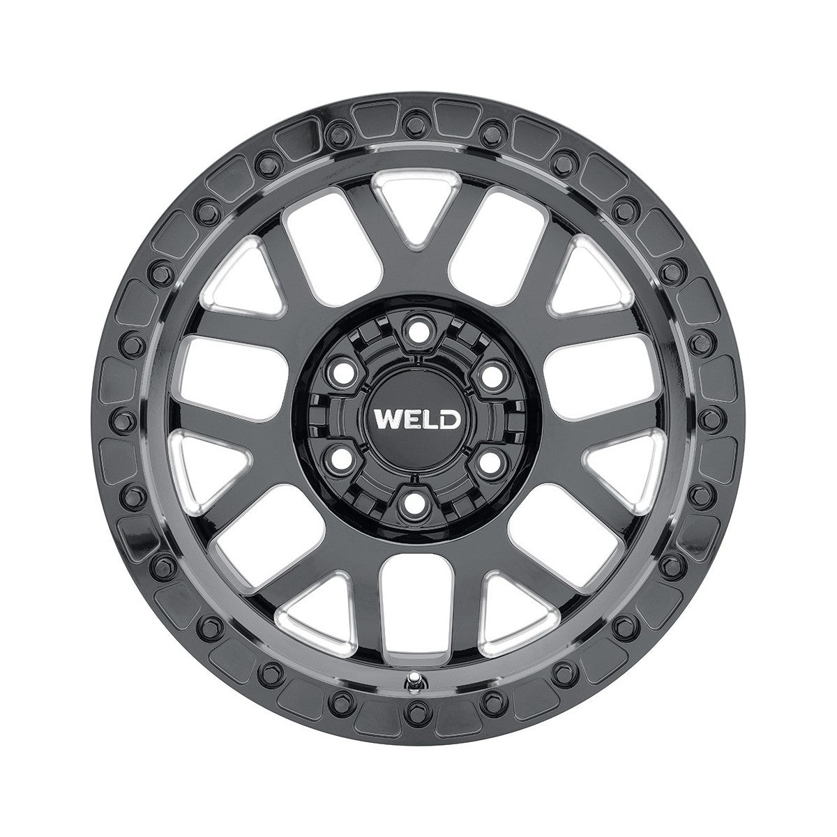 Weld W90279098450-P2 Cinch Beadlock W902 Wheel 17x9 6x139.7 ET-12 BS4.5 Gloss Black MIL