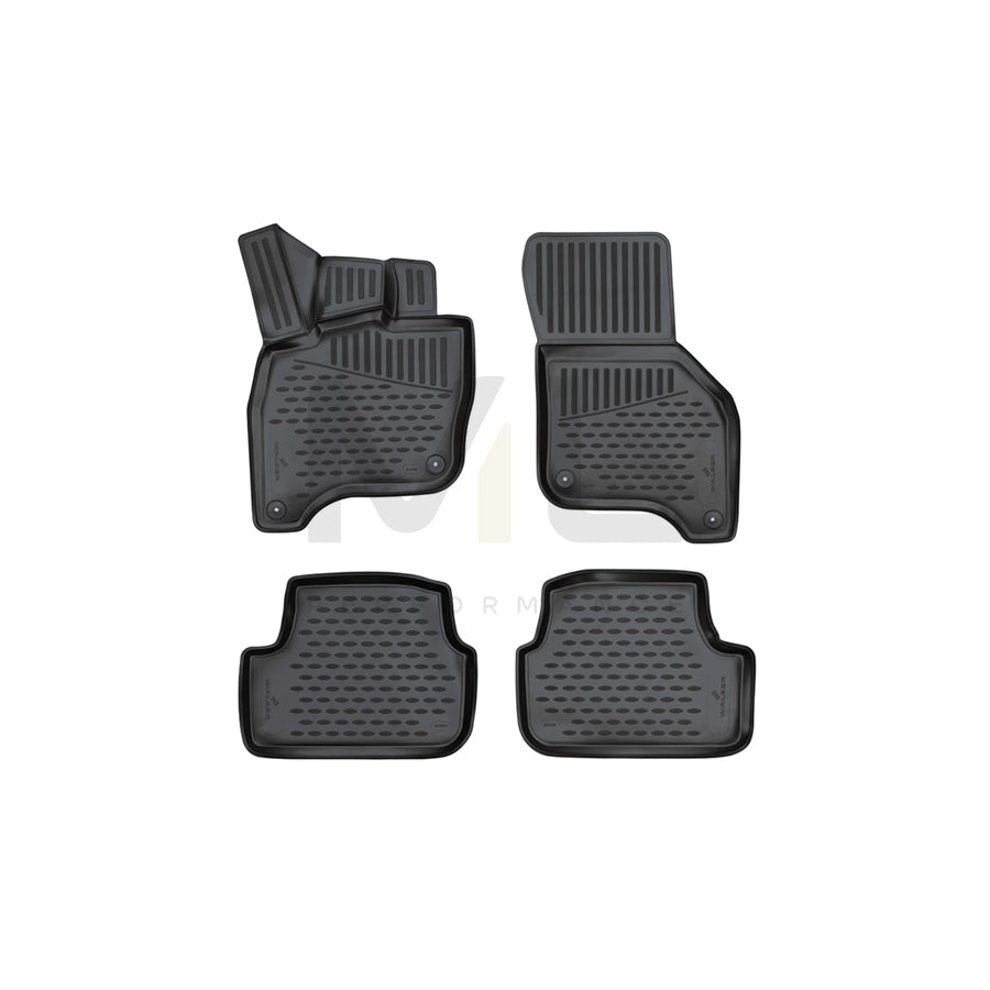 WALSER Tailored, XTR 75178 Floor mat set Elastomer, Front and Rear, Black | ML Performance Car Parts