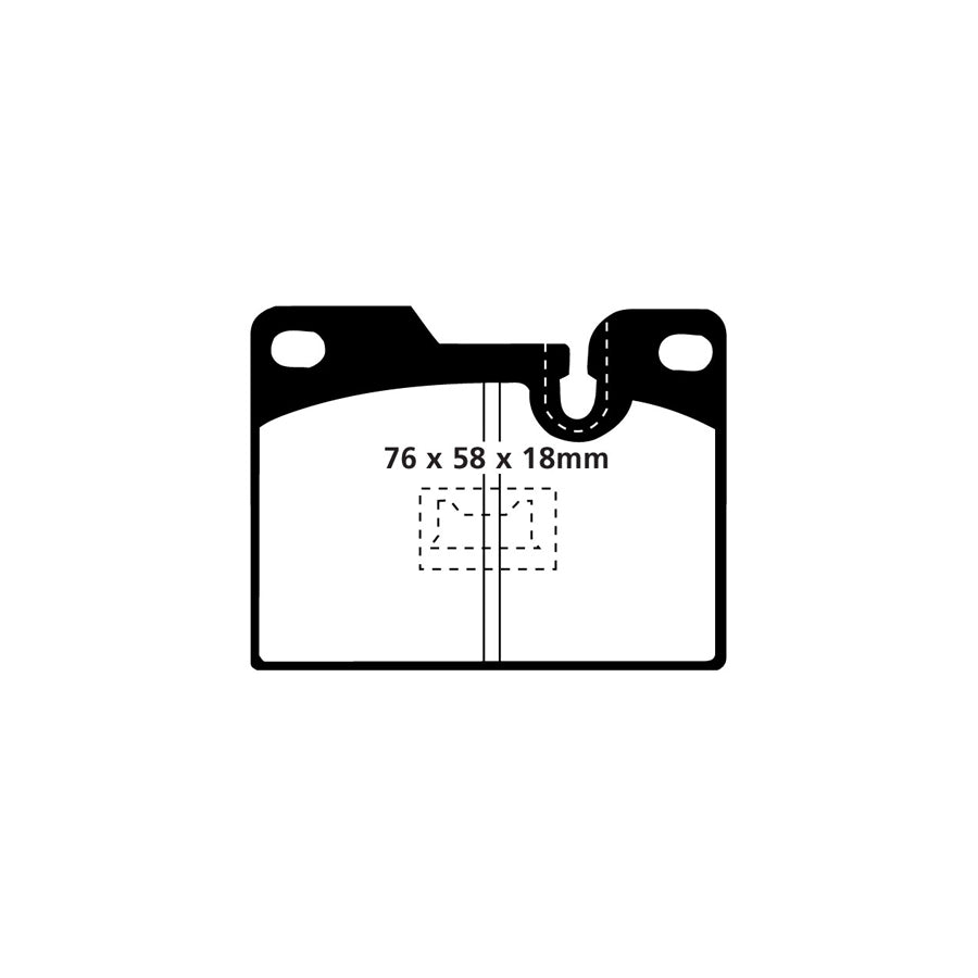 EBC DP2346 Porsche Greenstuff Rear Brake Pads - ATE Caliper (Inc. 924, 928, 944) 2 | Supercar Parts UK Car Parts