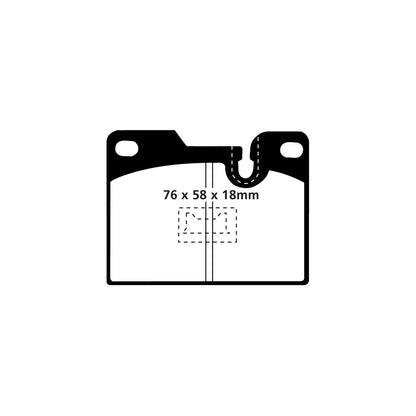 EBC DP2346 Porsche Greenstuff Rear Brake Pads - ATE Caliper (Inc. 924, 928, 944) 2 | Supercar Parts UK Car Parts