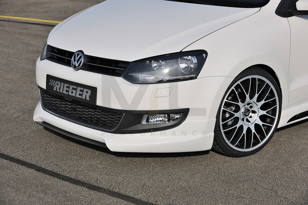 Rieger 00047201 VW 6R Polo Mk6 Front Splitter 1 | ML Performance UK Car Parts