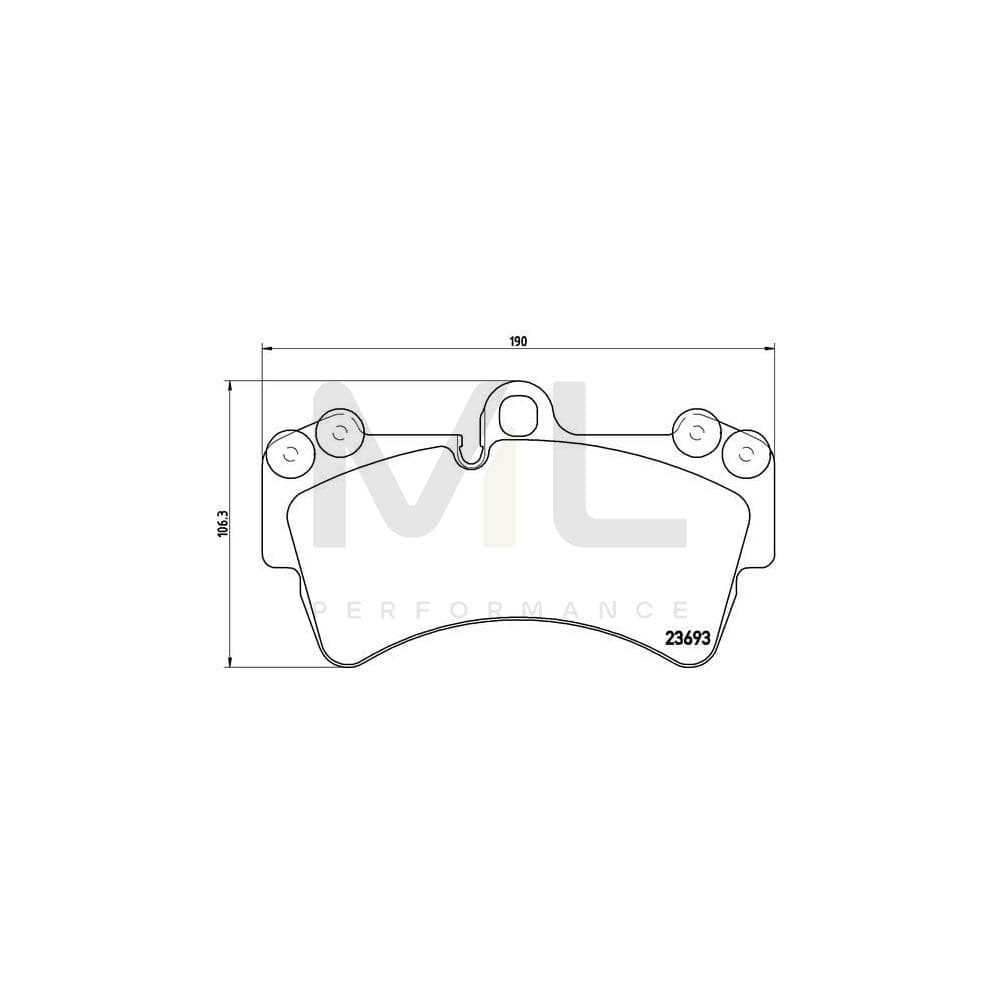 Brembo P 85 065 Brake Pad Set Prepared For Wear Indicator, With Counterweights | ML Performance Car Parts