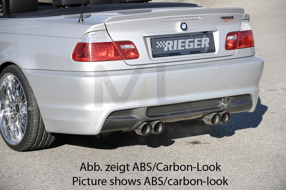 Rieger 00050255 BMW 3 Series E46 Rear Diffuser 2 | ML Performance UK Car Parts