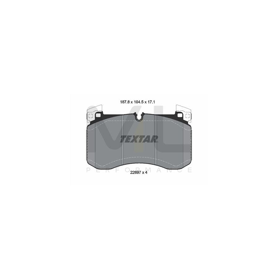 TEXTAR 2269701 Brake pad set prepared for wear indicator, with counterweights | ML Performance Car Parts