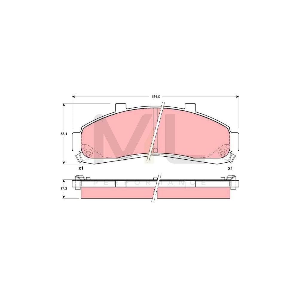 TRW Gdb4010 Brake Pad Set Incl. Wear Warning Contact | ML Performance Car Parts