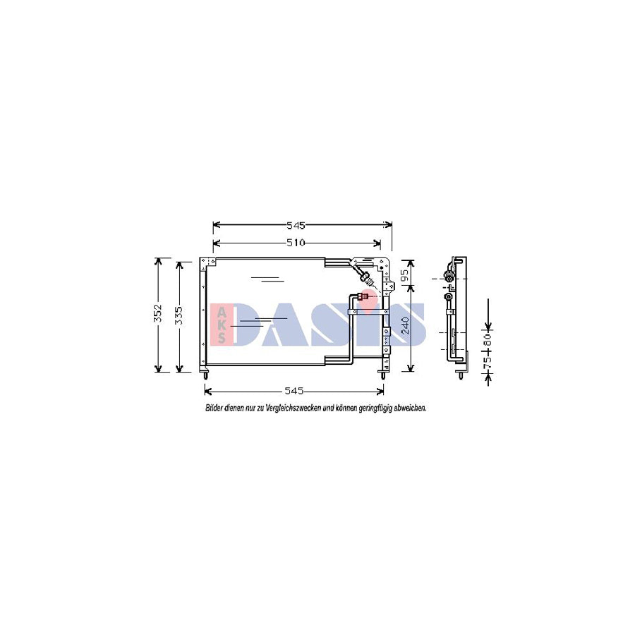 AKS Dasis 112030N Air Conditioning Condenser For Mazda 323 | ML Performance UK