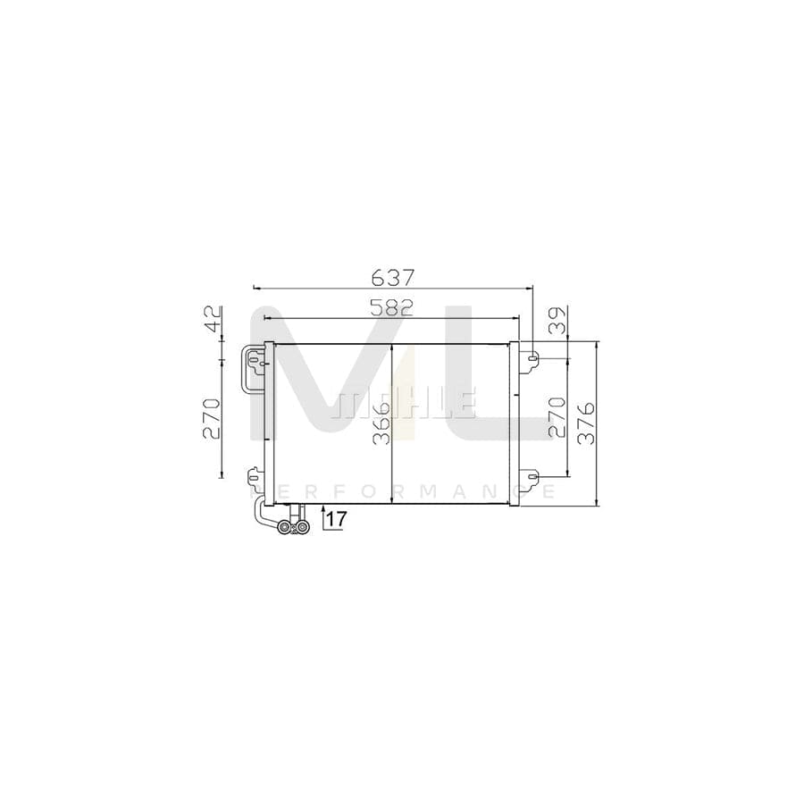 MAHLE ORIGINAL AC 304 000S Air conditioning condenser without dryer | ML Performance Car Parts