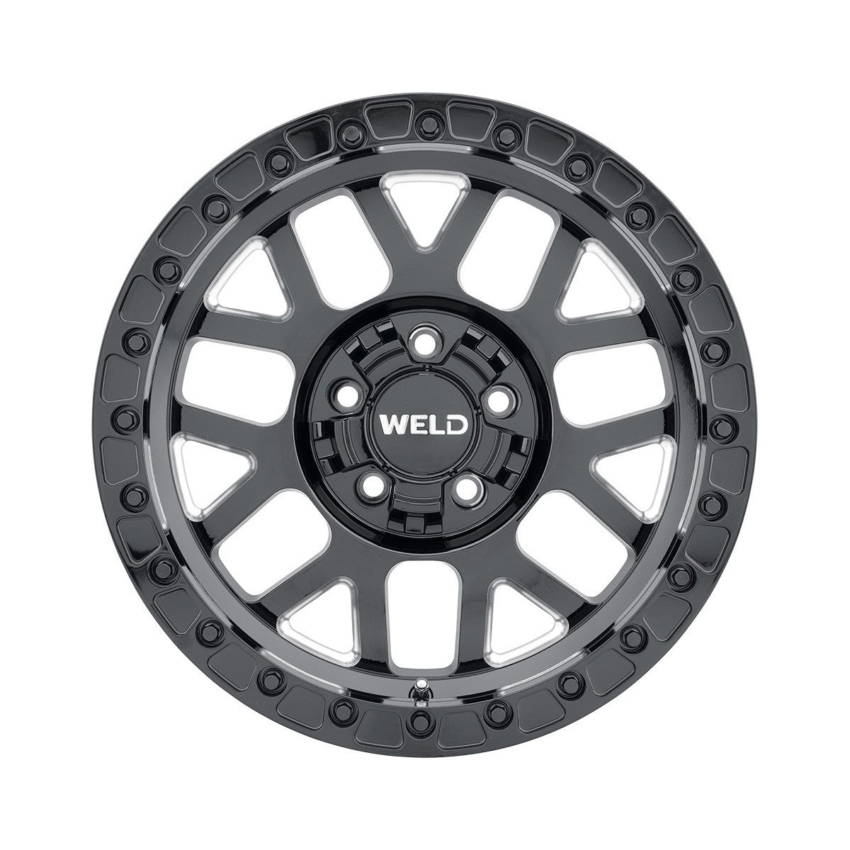 Weld W90279057450-P2 Cinch Beadlock W902 Wheel 17x9 5x139.7 ET-12 BS4.5 Gloss Black MIL