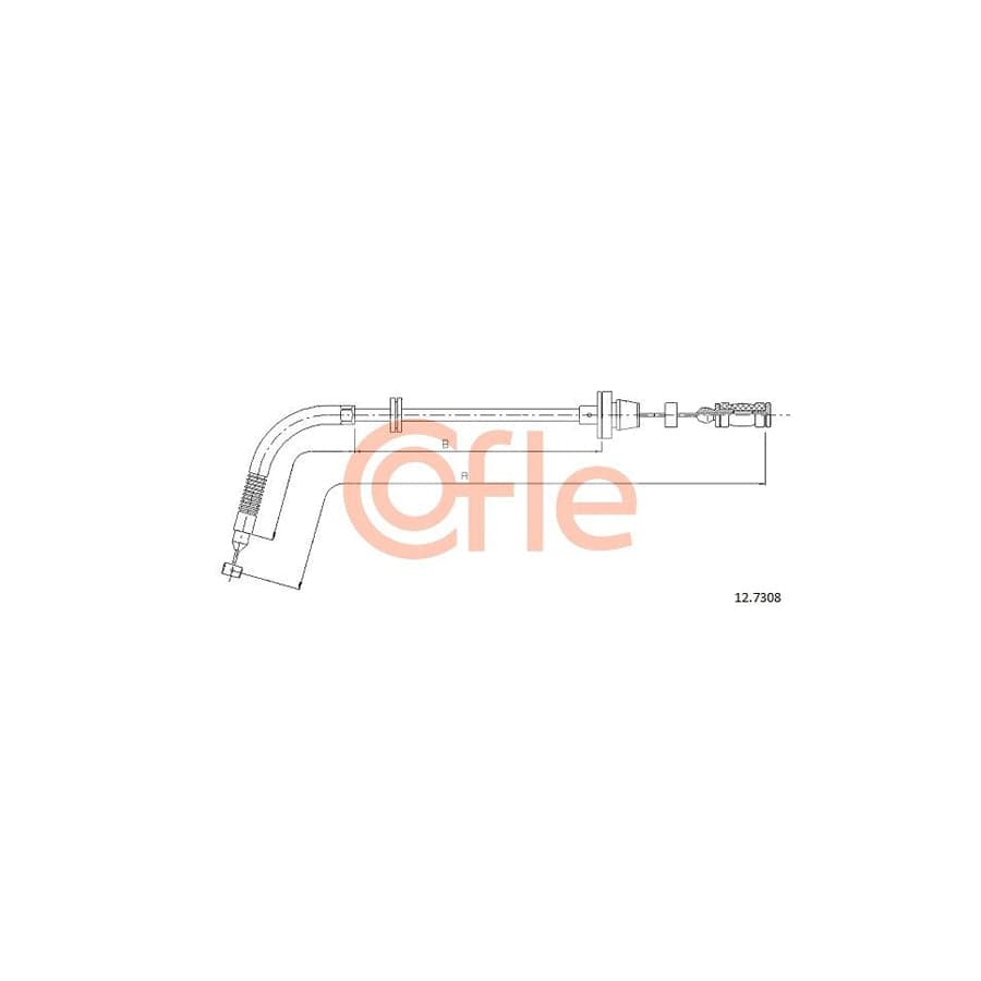 COFLE 12.7308 Throttle Cable for FIAT Seicento / 600 Hatchback (187) | ML Performance UK Car Parts