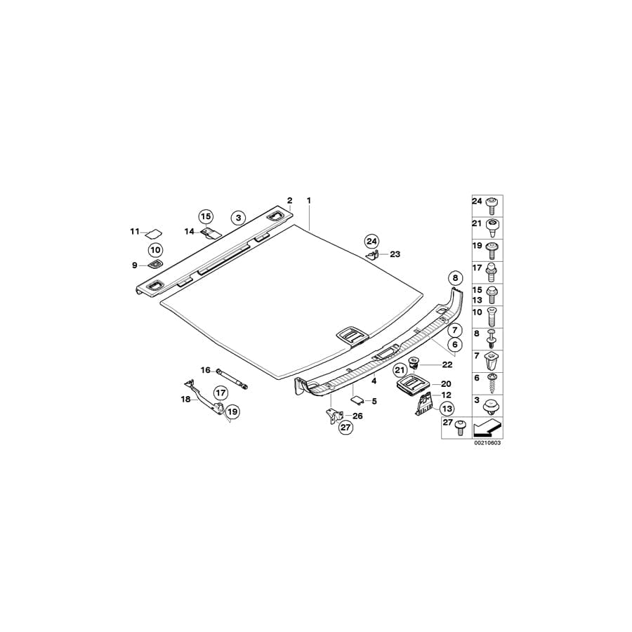 Genuine BMW 51476977024 E61 E61 Covering Cross Member BEIGE (Inc. 530i, 523i & 535xi) | ML Performance UK Car Parts