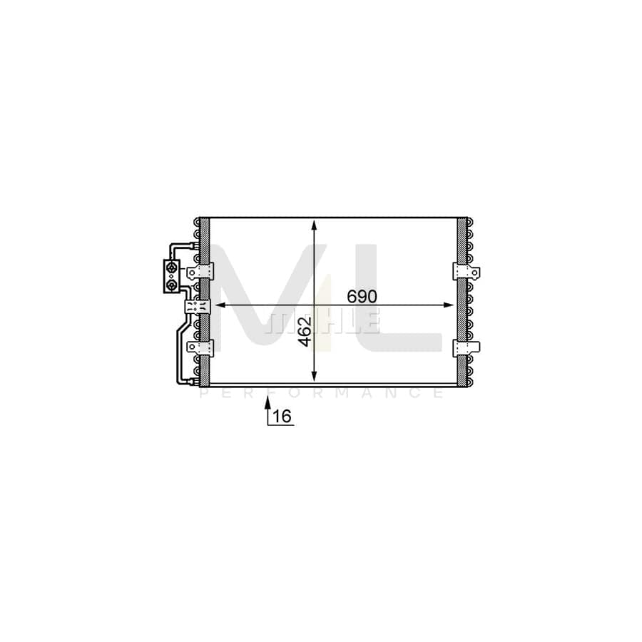 MAHLE ORIGINAL AC 152 000S Air conditioning condenser without dryer | ML Performance Car Parts