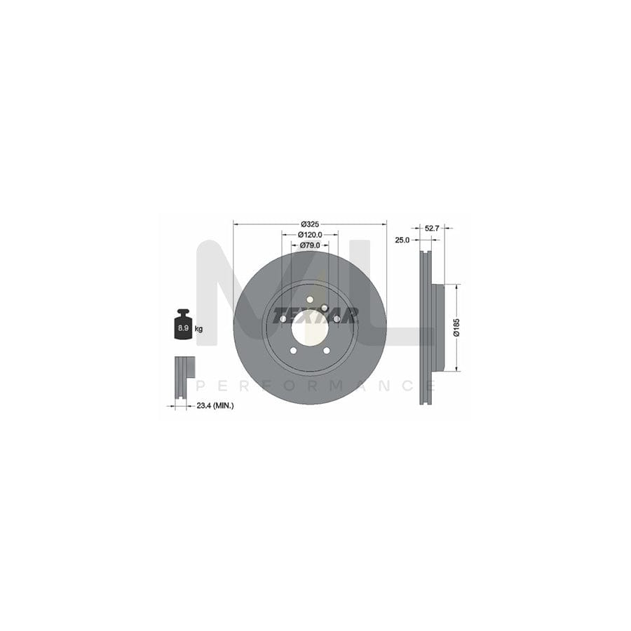 TEXTAR PRO 92106903 Brake Disc Internally Vented, Coated, without wheel hub, without wheel studs | ML Performance Car Parts