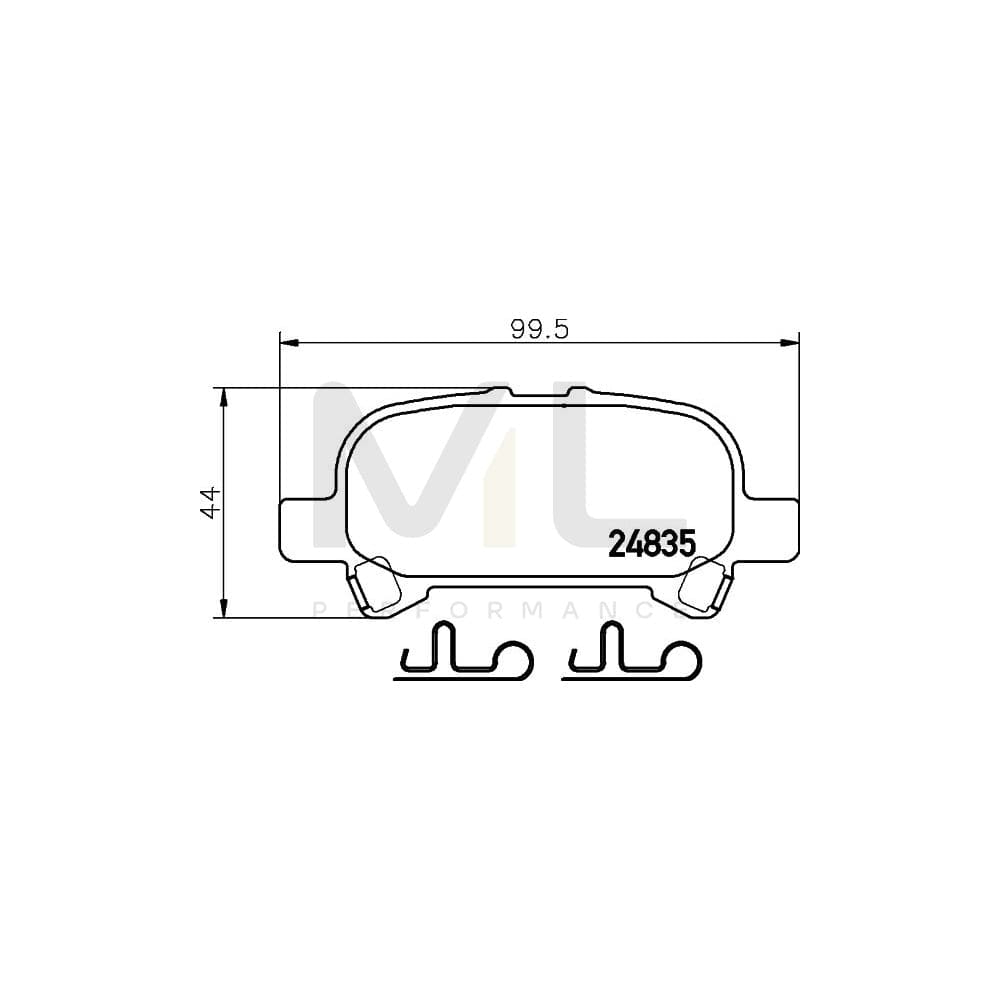 Hella 8DB 355 014-751 Brake Pad Set With Acoustic Wear Warning | ML Performance Car Parts