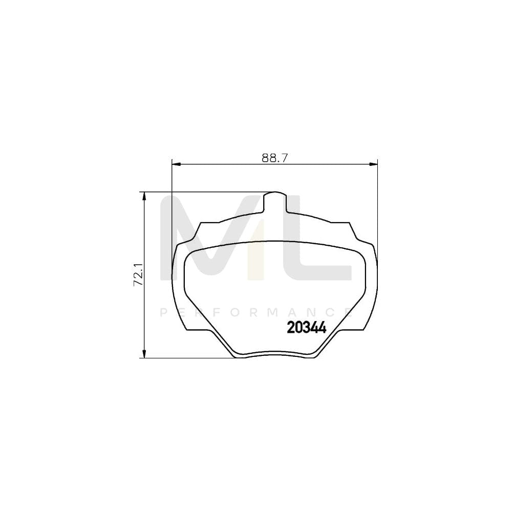 Hella 8DB 355 005-791 Brake Pad Set Not Prepared For Wear Indicator | ML Performance Car Parts