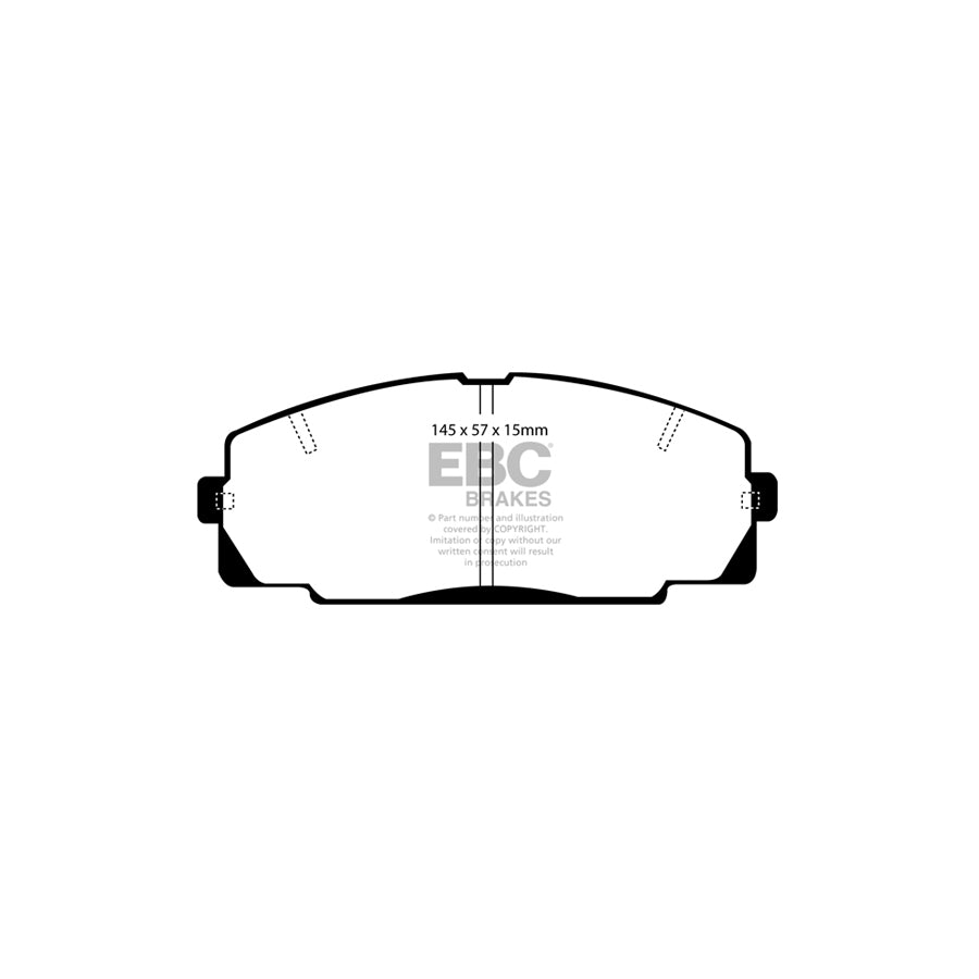 EBC PD03KF1151 Toyota Yellowstuff Front Brake Pad & Plain Disc Kit (Inc. Granvia & Hi-Ace Power Van) 2 | ML Performance UK Car Parts