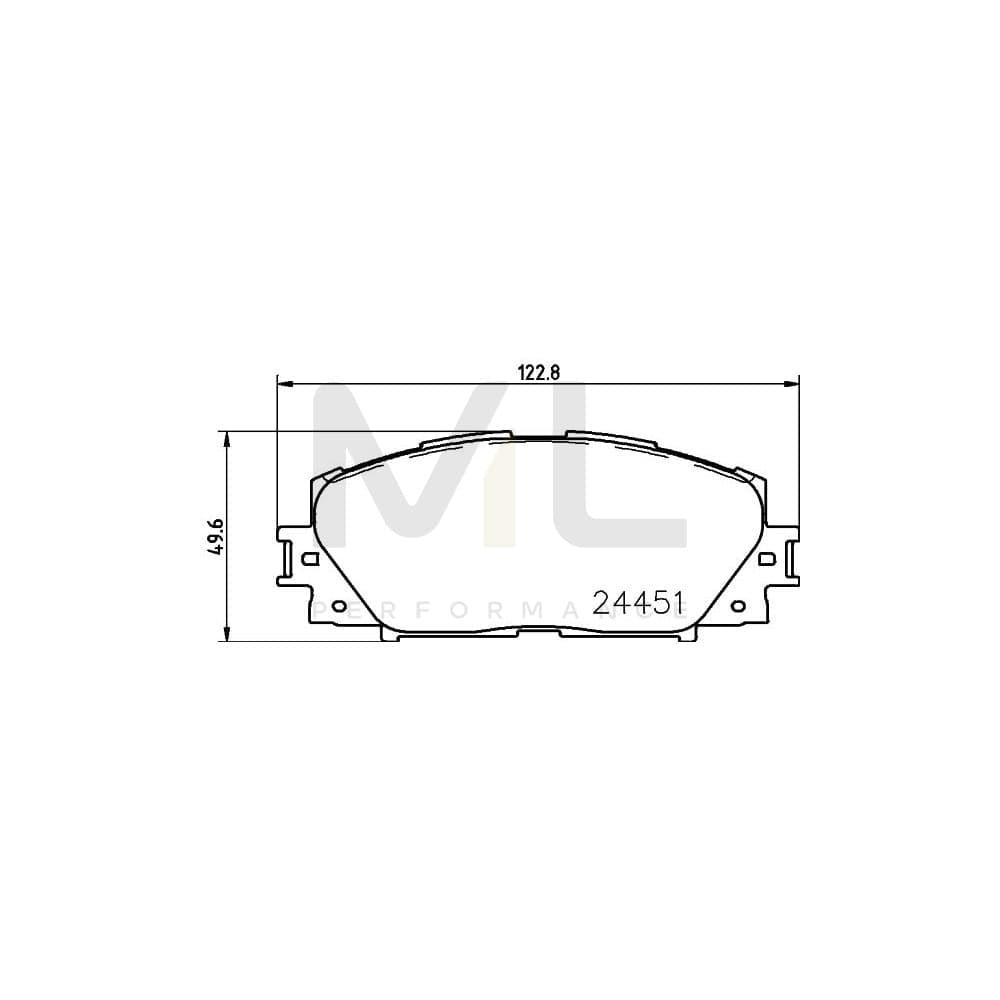 Hella 8DB 355 014-311 Brake Pad Set Not Prepared For Wear Indicator | ML Performance Car Parts