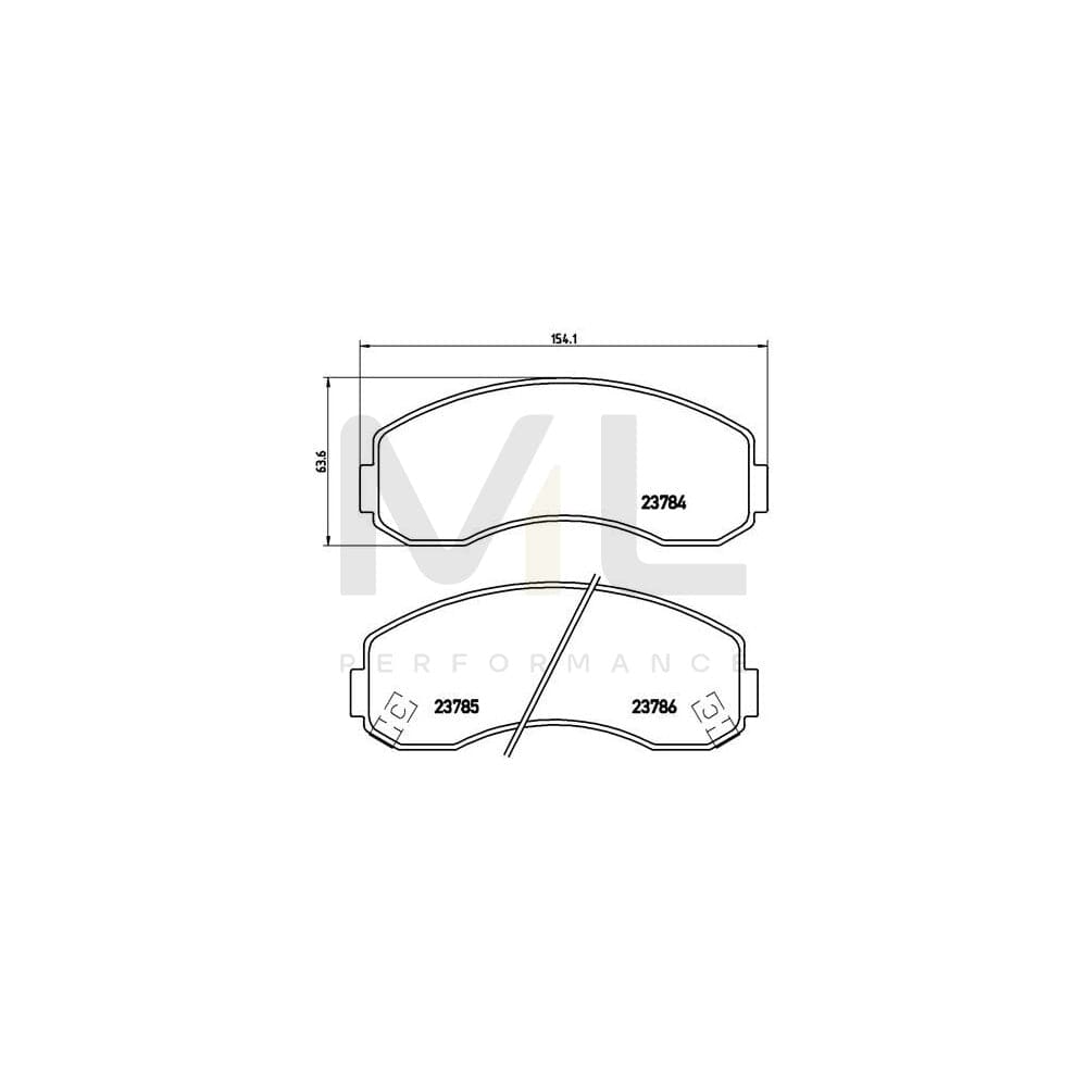 Brembo P 99 003 Brake Pad Set With Acoustic Wear Warning | ML Performance Car Parts