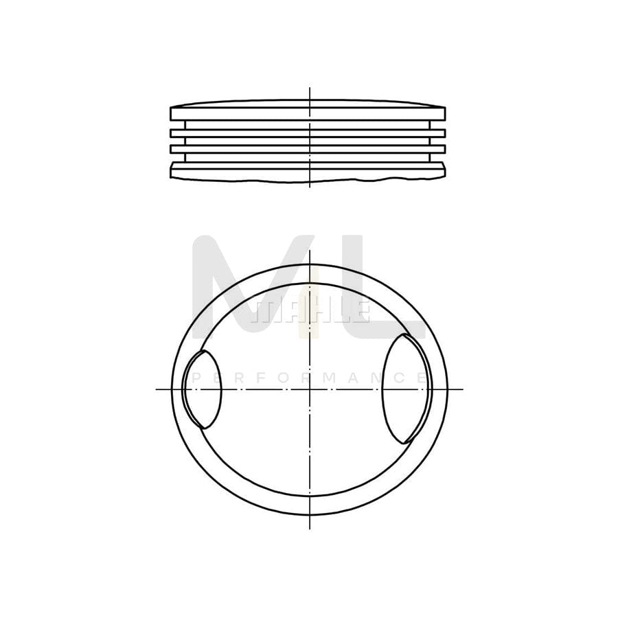 MAHLE ORIGINAL 033 12 01 Piston 82,76 mm | ML Performance Car Parts