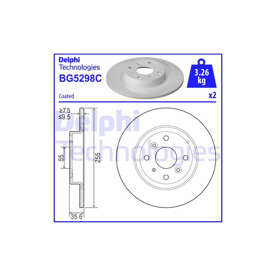 Delphi Bg5298C Brake Disc