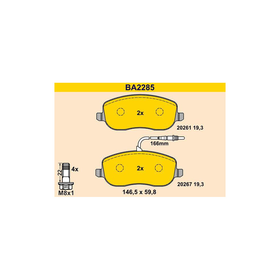 Barum BA2285 Brake Pad Set