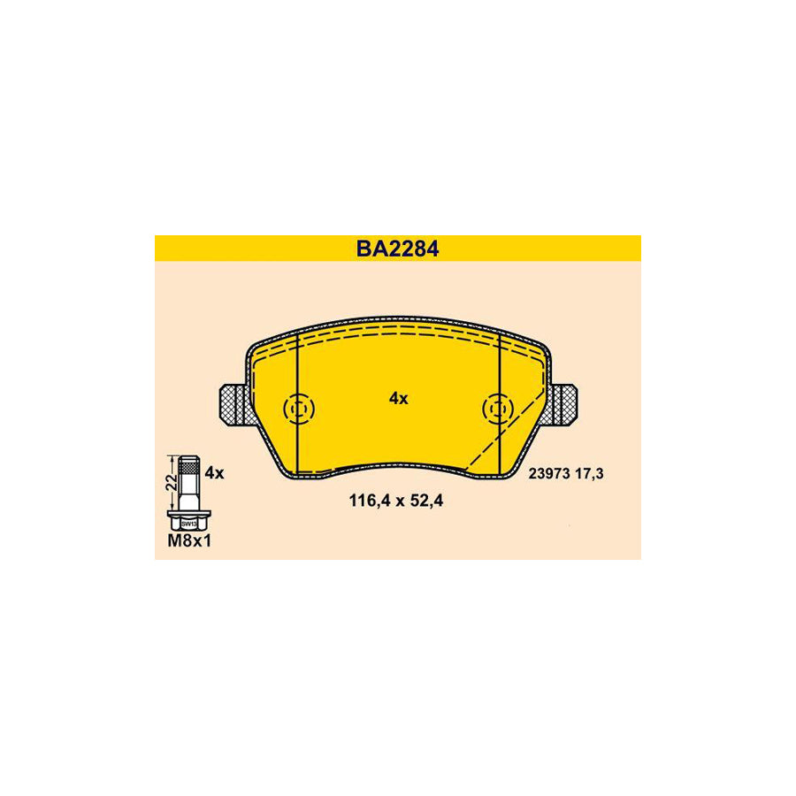 Barum BA2284 Brake Pad Set