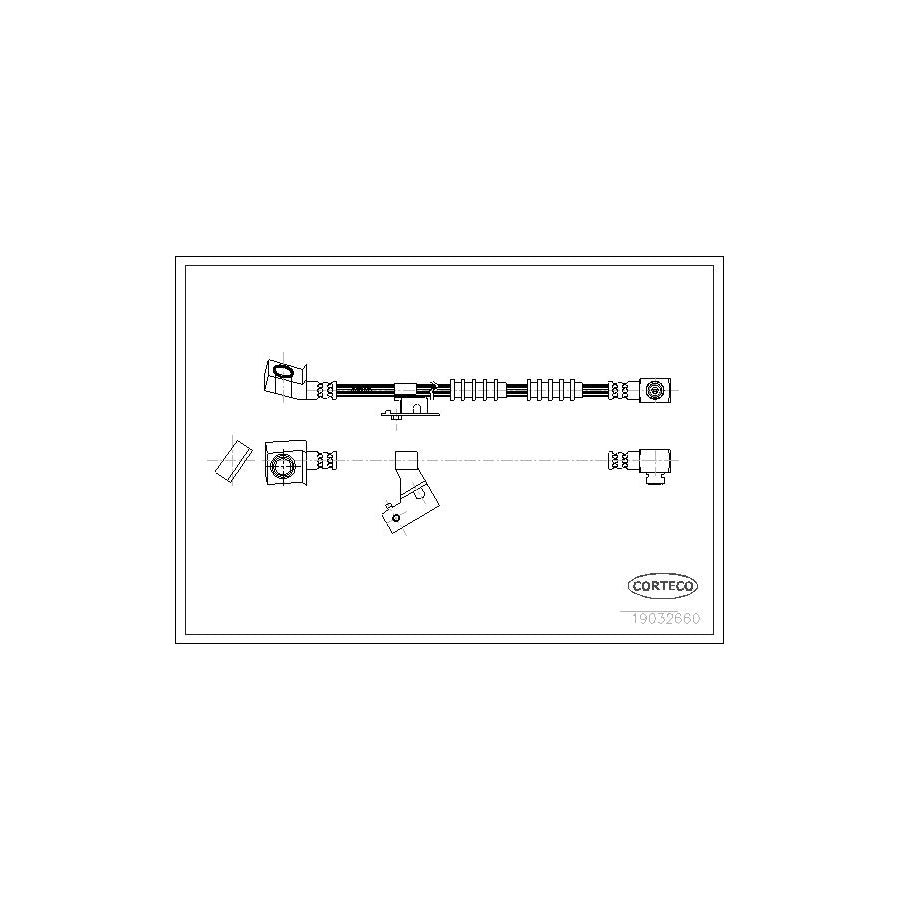 Corteco 19032660 Brake Hose For Chrysler Voyager Ii (Es) | ML Performance UK