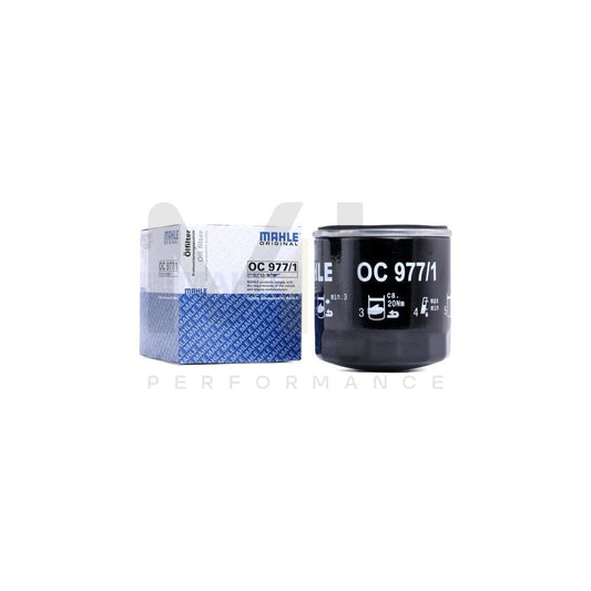 MAHLE ORIGINAL OC 977/1 Oil Filter Spin-on Filter, with one anti-return valve | ML Performance Car Parts