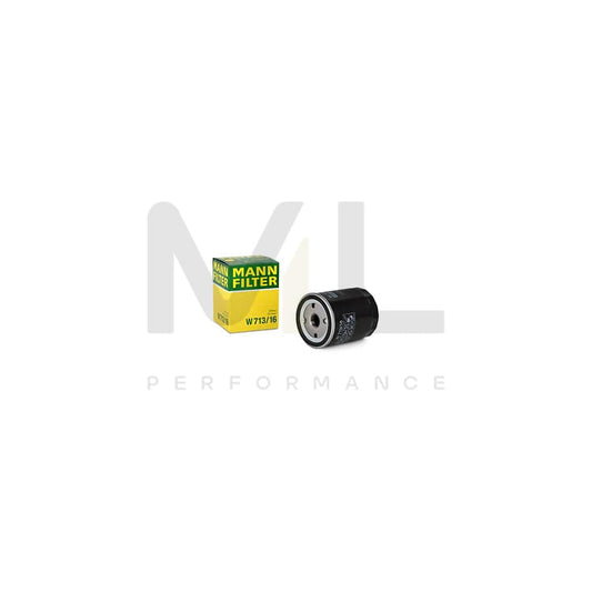 MANN-FILTER W 713/16 Oil Filter Spin-on Filter, with one anti-return valve | ML Performance Car Parts