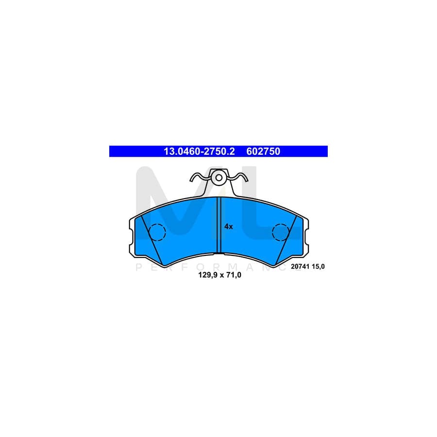 ATE 13.0460-2750.2 Brake pad set for IVECO MASSIF excl. wear warning contact, not prepared for wear indicator | ML Performance Car Parts