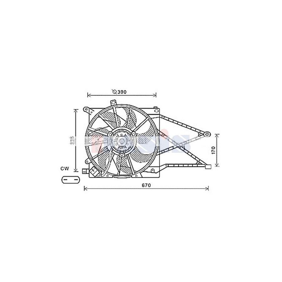 AKS Dasis 158119N Fan, Radiator | ML Performance UK