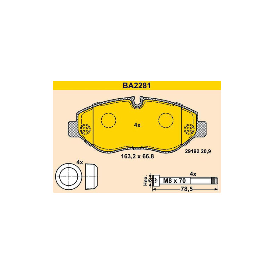 Barum BA2281 Brake Pad Set