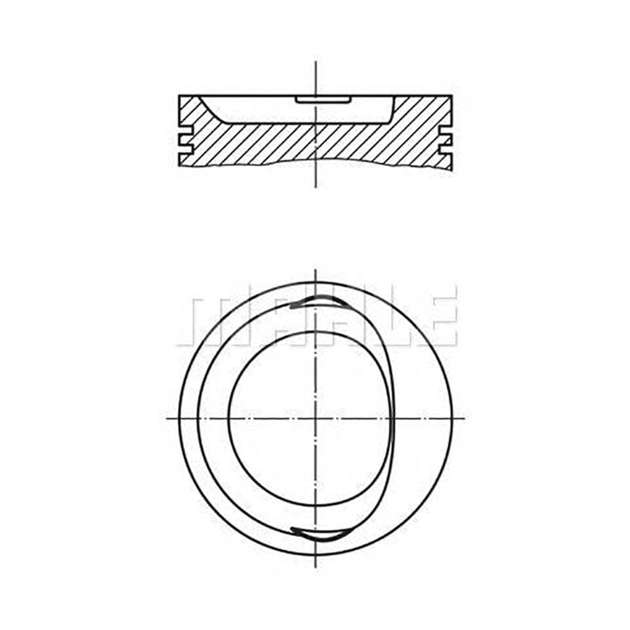 MAHLE ORIGINAL 607 04 00 Piston 73 mm, with piston rings | ML Performance Car Parts