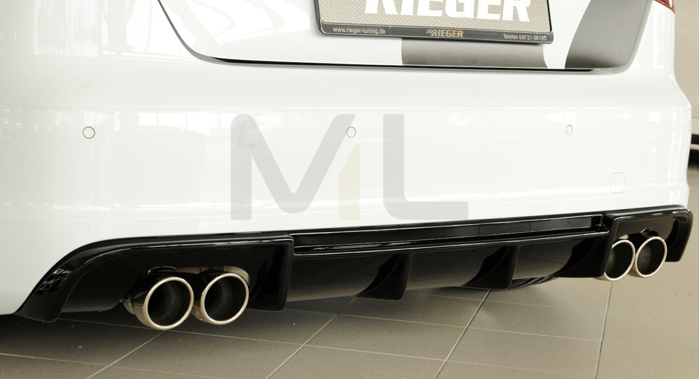 Rieger 00088172 Audi 8V S3 Rear Diffuser 6 | ML Performance UK Car Parts